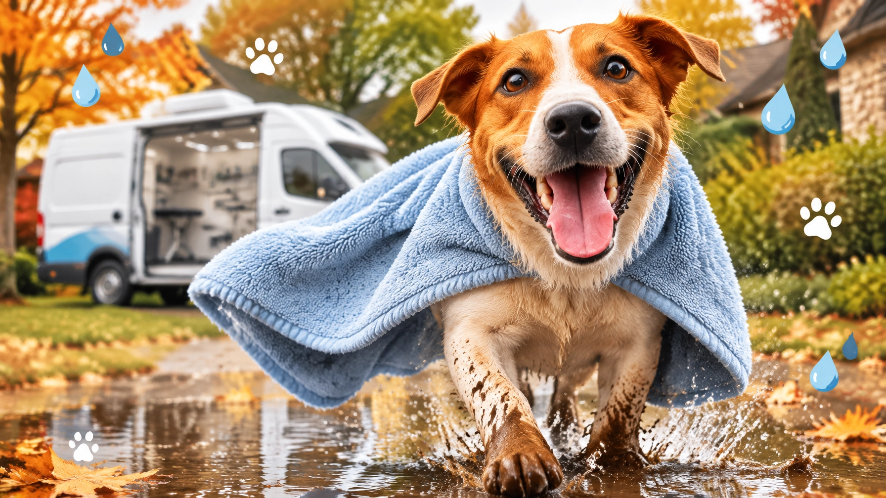McKinney Mobile Dog Groomer: Muddy Paws & Wet Dog Smell, Fall Rainy-Day Coat Care for Prosper and Melissa